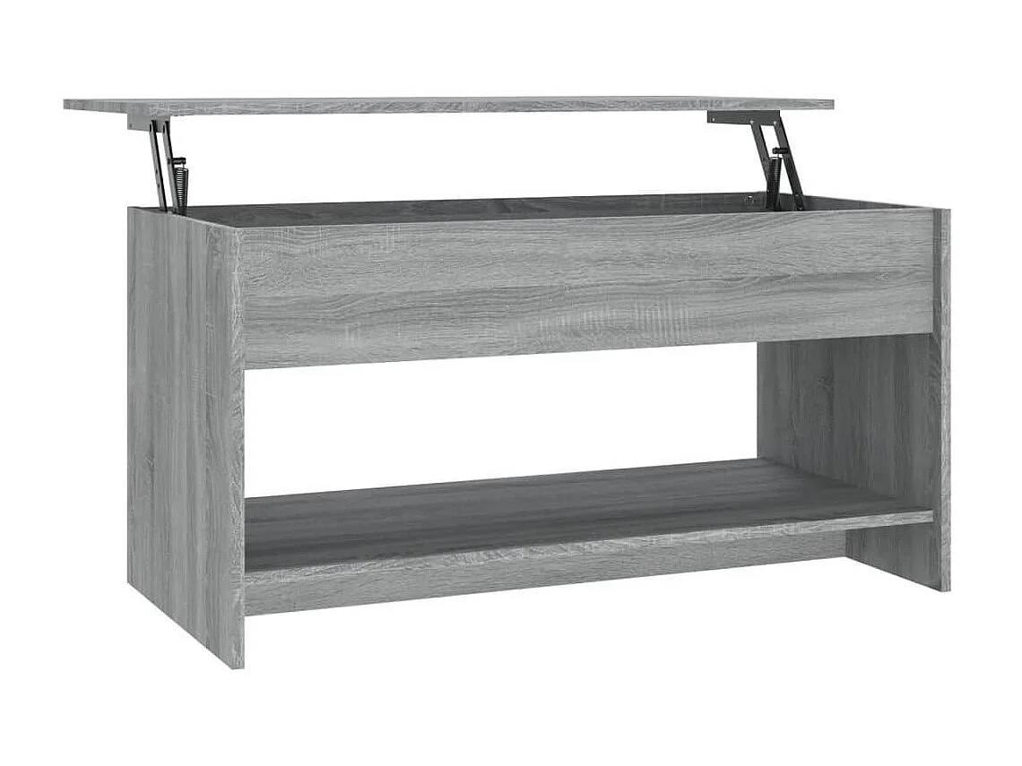 Table basse Sonoma gris 102x50x52,5 cm Bois d'ingénierie OFR18282 BonneVie Meuble