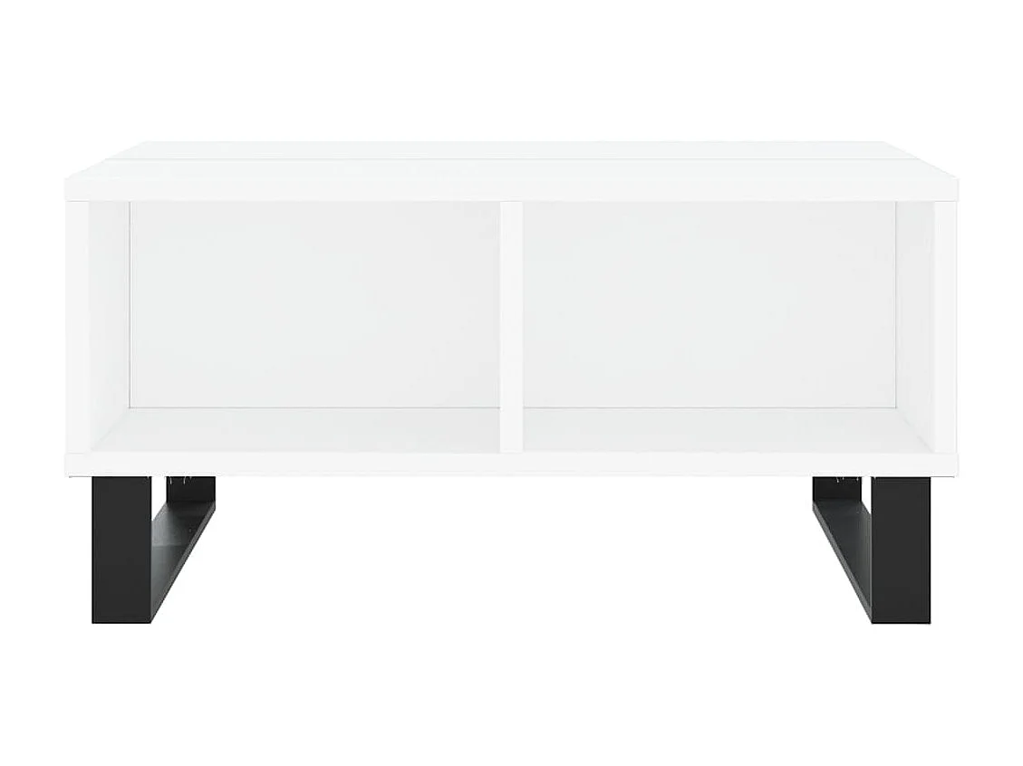 Table basse blanc 60x60x30 cm bois d'ingénierie OFR93669 BonneVie Meuble