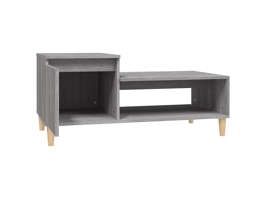 Salontafel 100x50x45 cm bewerkt hout grijs sonoma NL79237