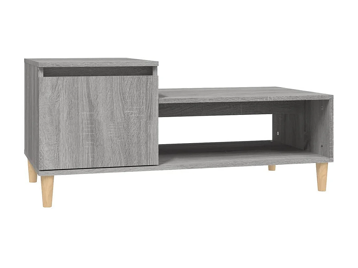 Table basse Sonoma gris 100x50x45 cm Bois d'ingénierie OFR81247 BonneVie Meuble