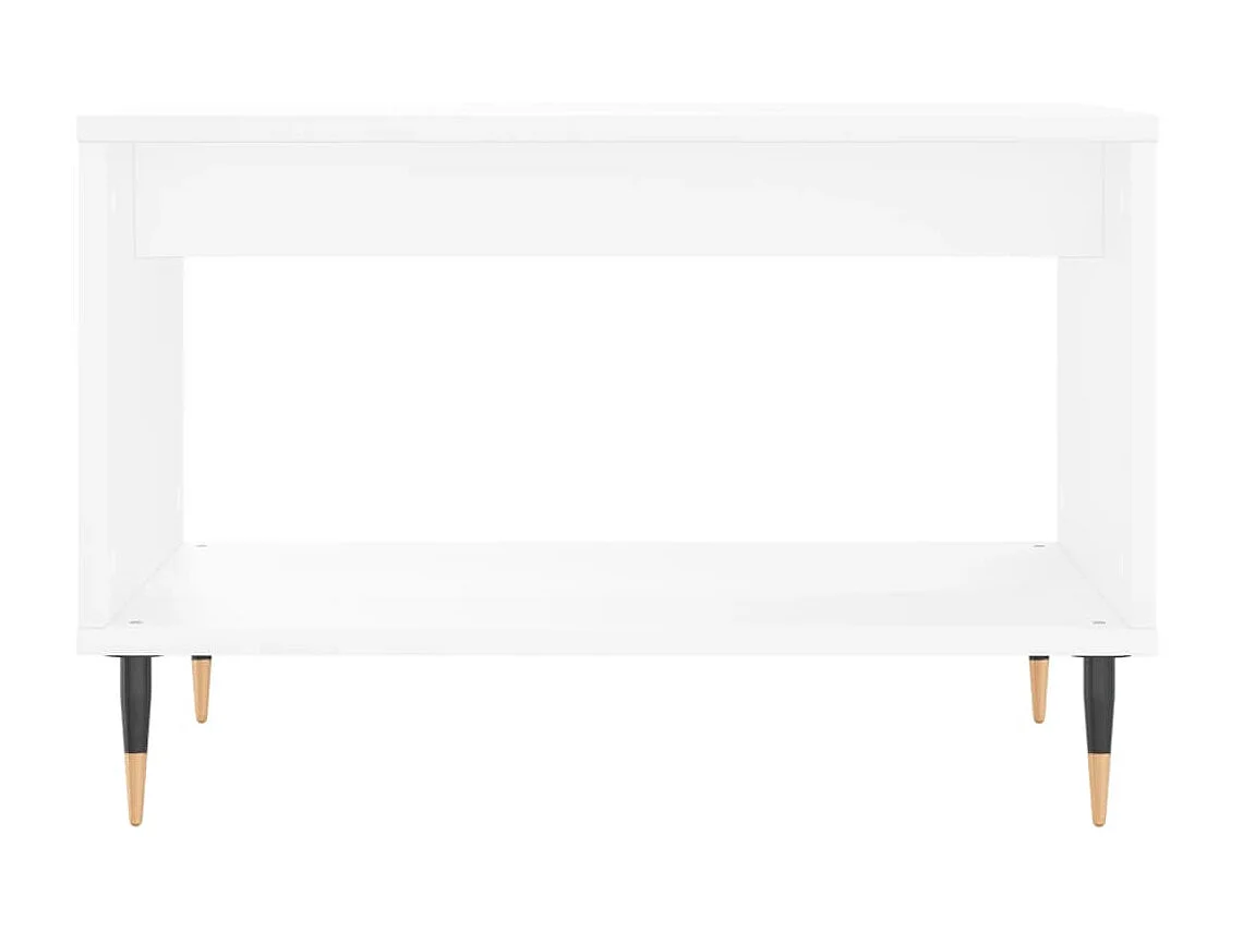 Table basse blanc 60x50x40 cm bois d'ingénierie OFR50569 BonneVie Meuble