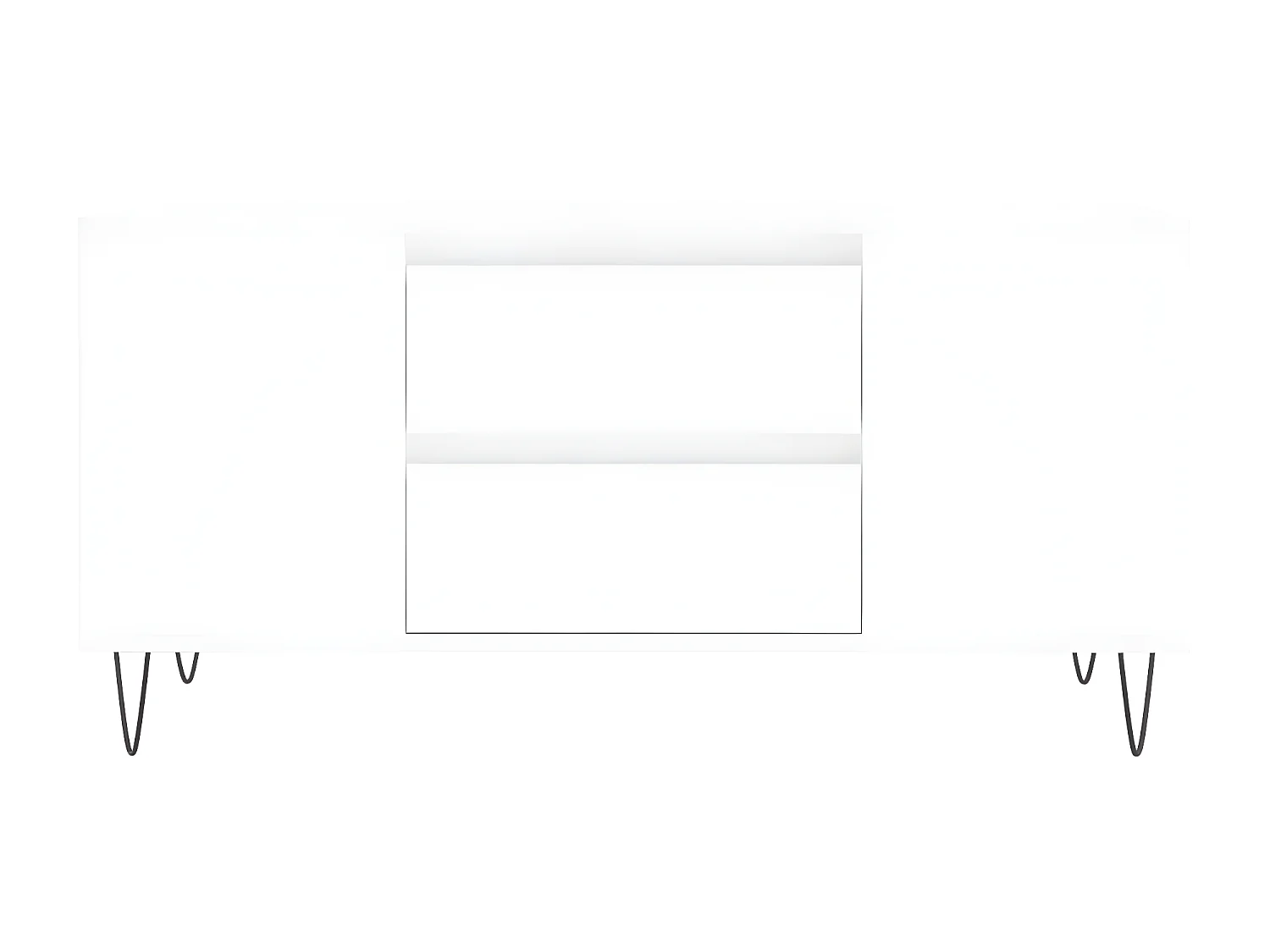 Table basse blanc 102x44,5x50 cm bois d'ingénierie OFR98041 BonneVie Meuble