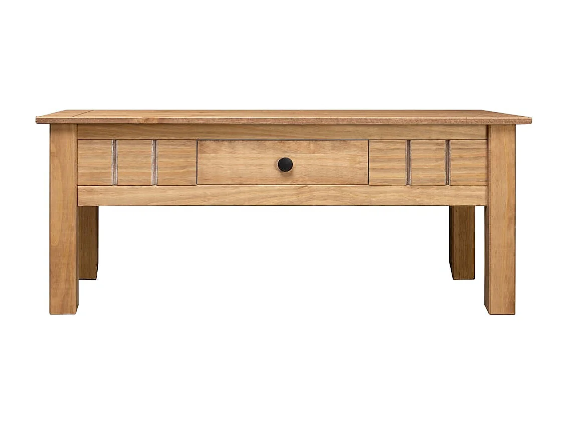 Table basse 100x60x45 cm Pin massif Assortiment Panama OFR46541 BonneVie Meuble