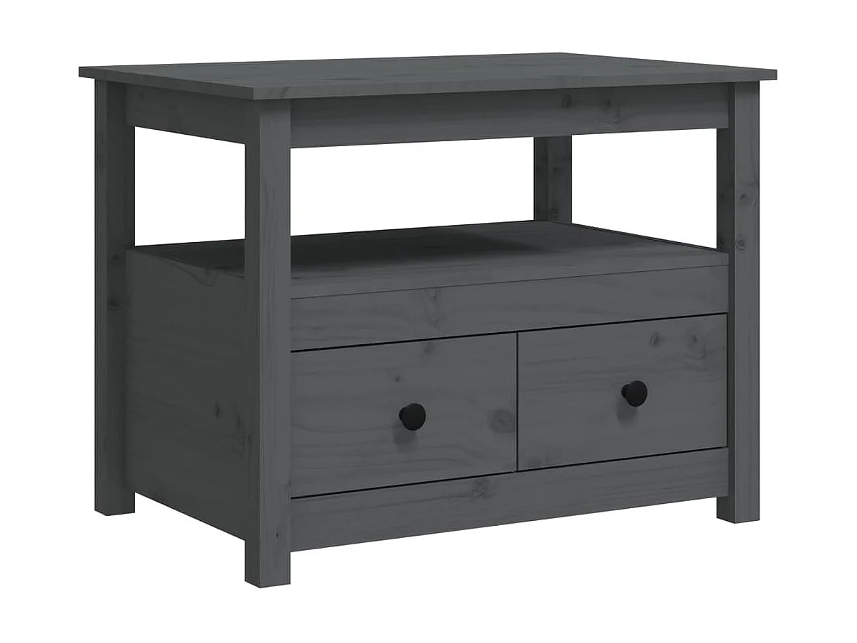 Salontafel 71x49x55 cm massief grenenhout grijs NL80378