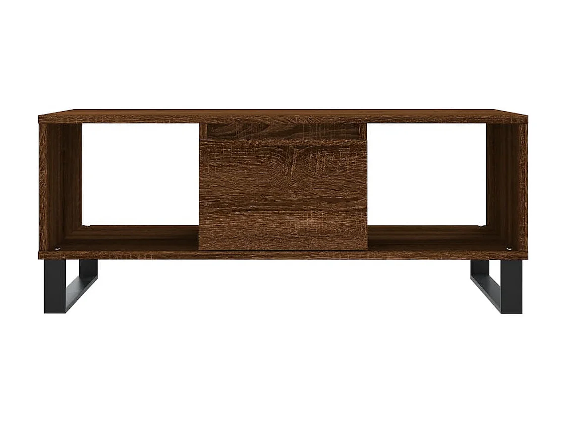 Mesa de centro 90x50x36,5cm derivados madeira carvalho castanho PT758373