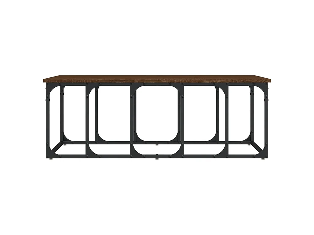 Salontafel 100x50x35,5 cm bewerkt hout bruin eikenkleur NL89619