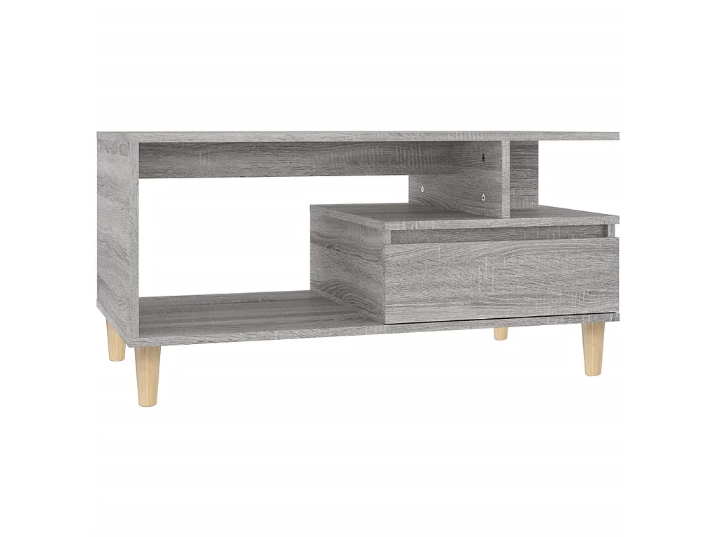 Salontafel 90x49x45 cm bewerkt hout grijs sonoma NL15839