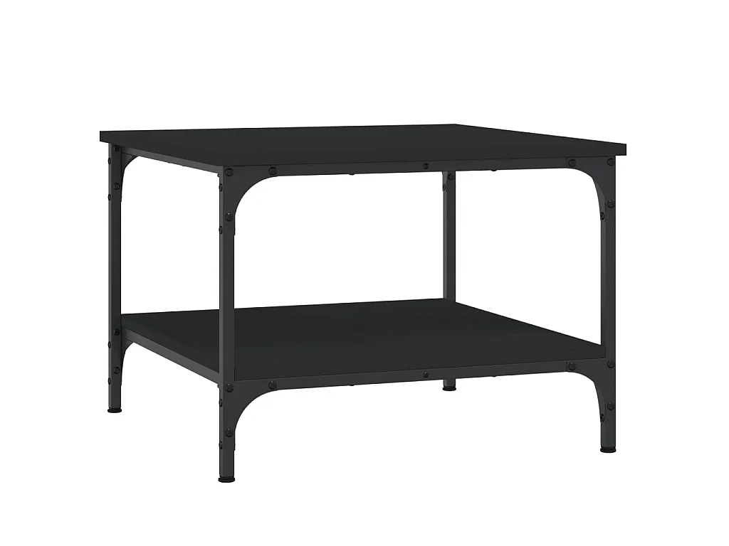Mesa de centro madera de ingeniería negro 55x55x40 cm ES41454
