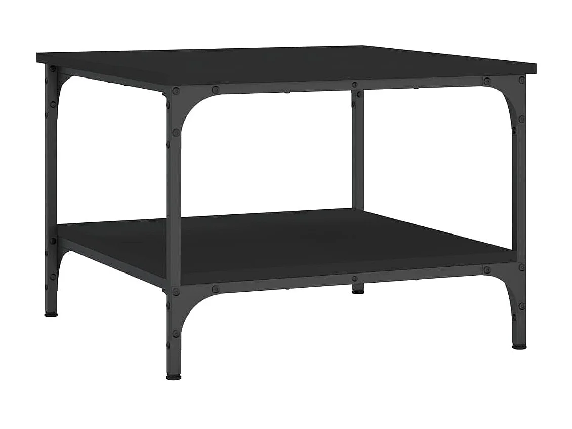 Mesa de centro madera de ingeniería negro 55x55x40 cm ES41454