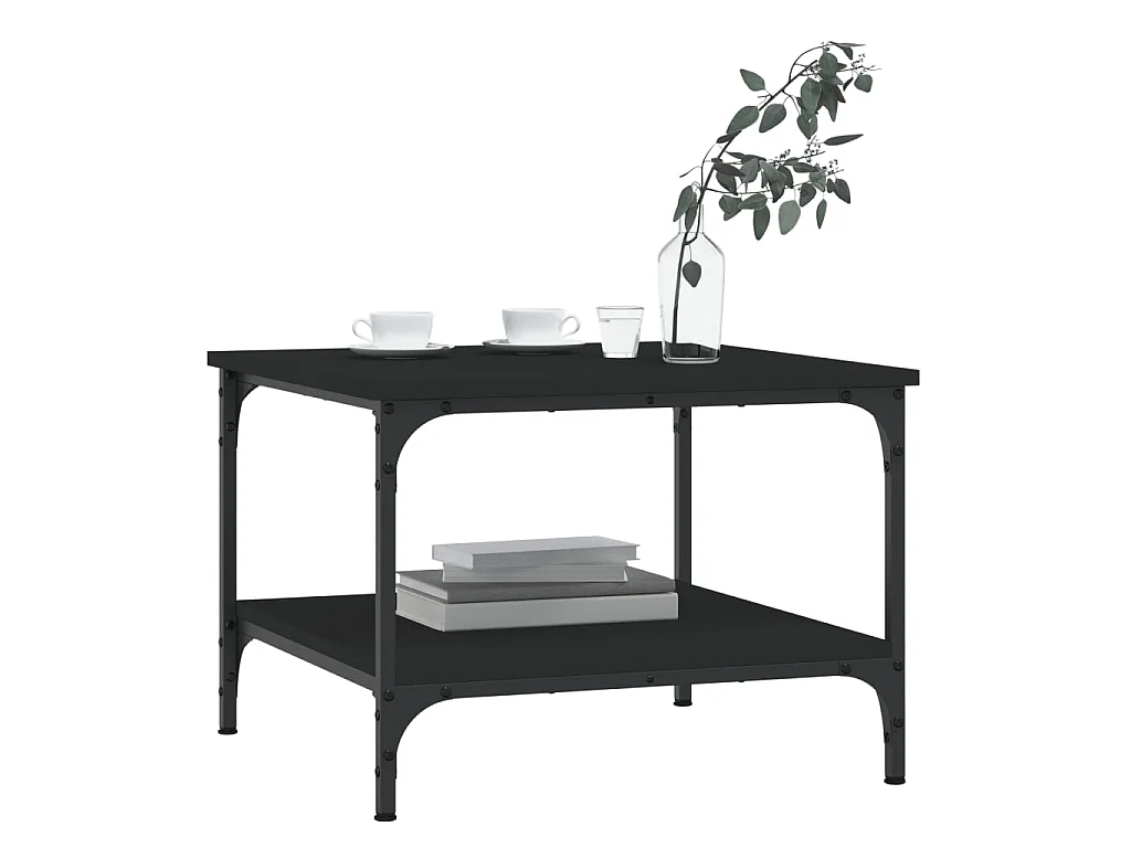 Mesa de centro 55x55x40 cm derivados de madeira preto PT689182