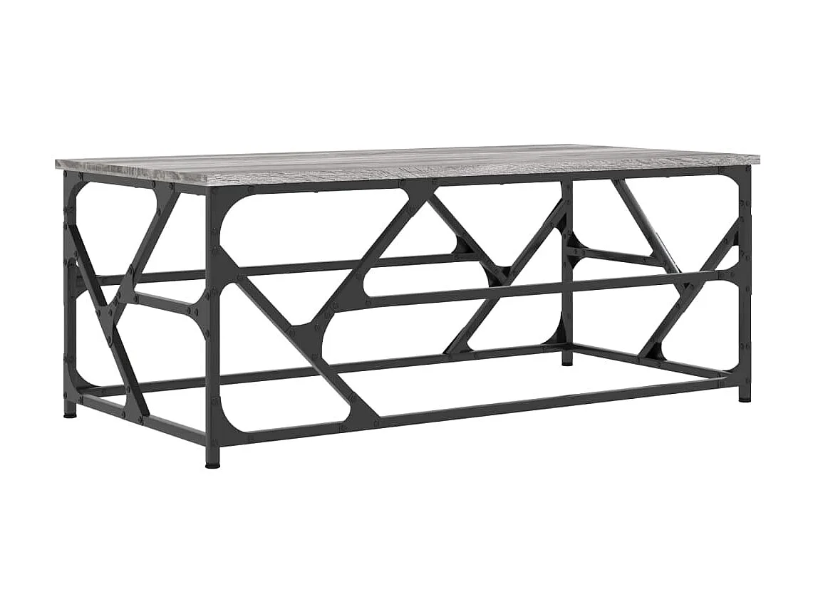 Table basse Sonoma gris 100x50x40 cm Bois d'ingénierie OFR23549 BonneVie Meuble