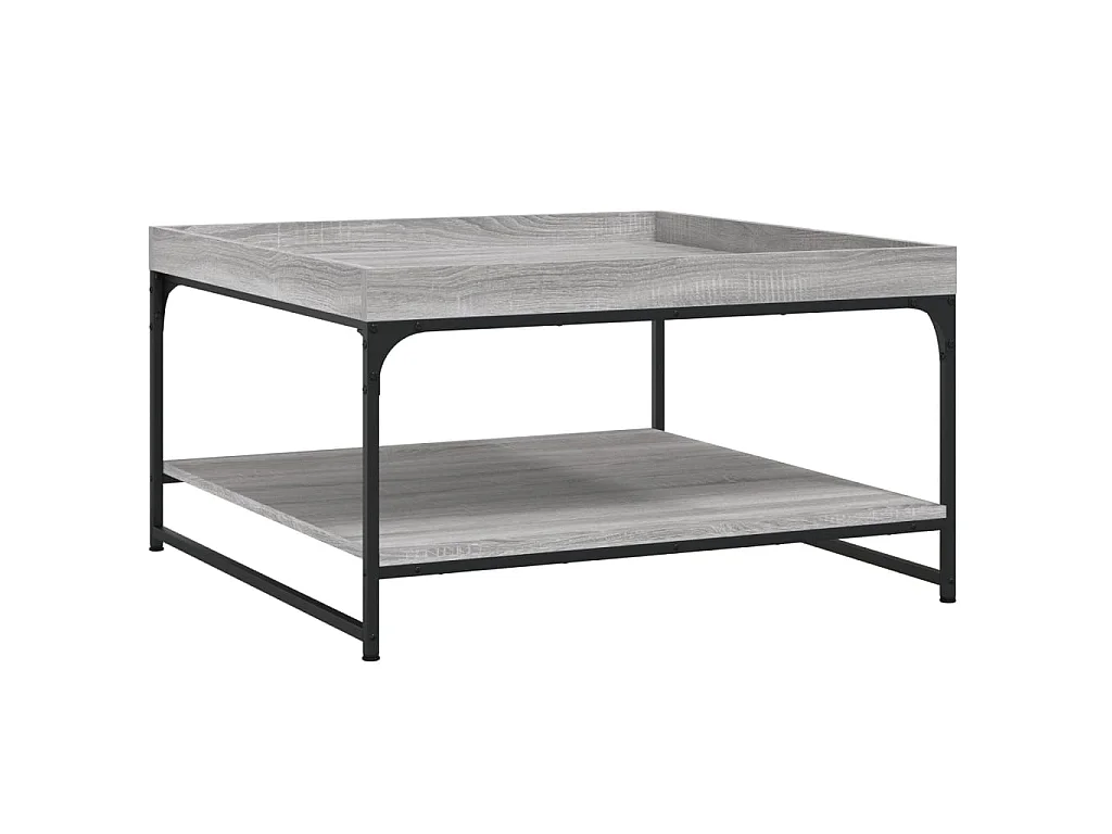Mesa de centro 80x80x45 cm derivados madeira/ferro cinza sonoma PT482007