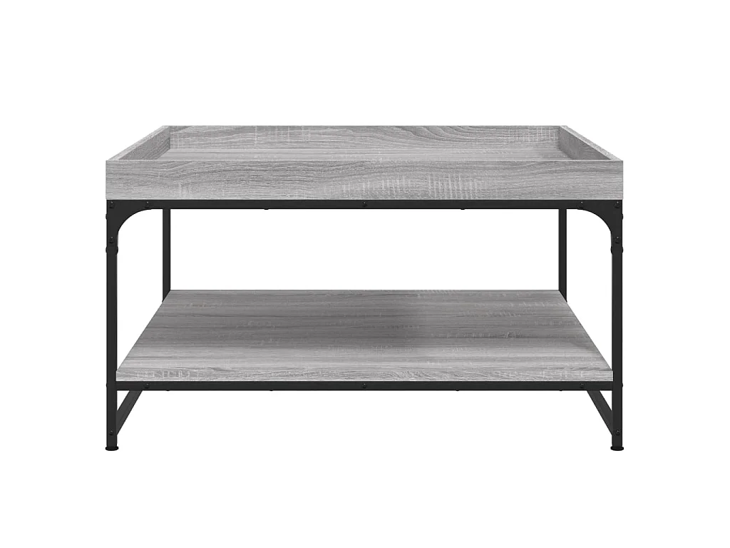 Mesa de centro 80x80x45 cm derivados madeira/ferro cinza sonoma PT482007