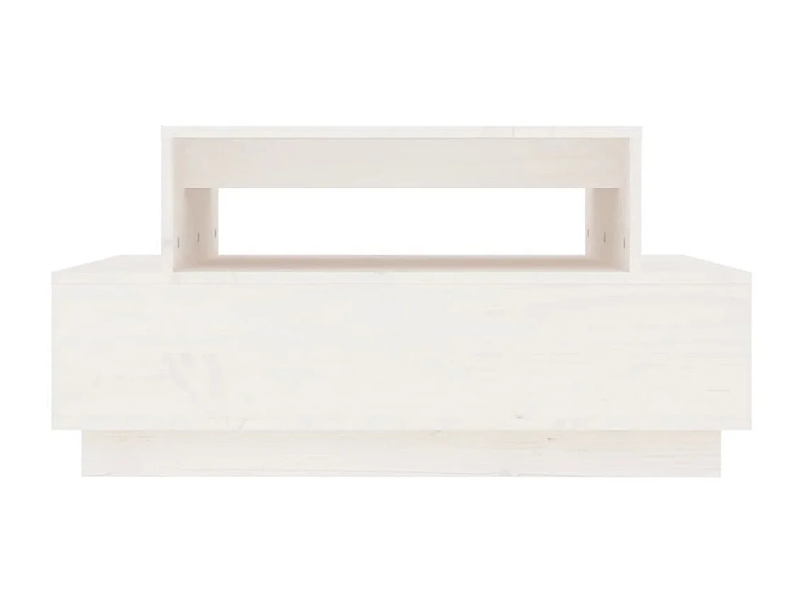 Mesa de centro madera maciza de pino blanco 80x55x40,5 cm ES96598
