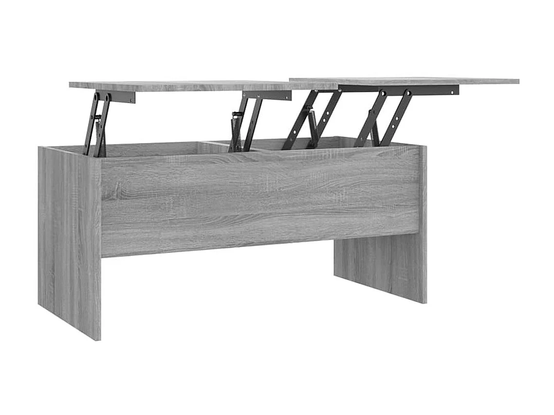 Table basse Sonoma gris 102x50,5x46,5 cm Bois d'ingénierie OFR48593 BonneVie Meuble