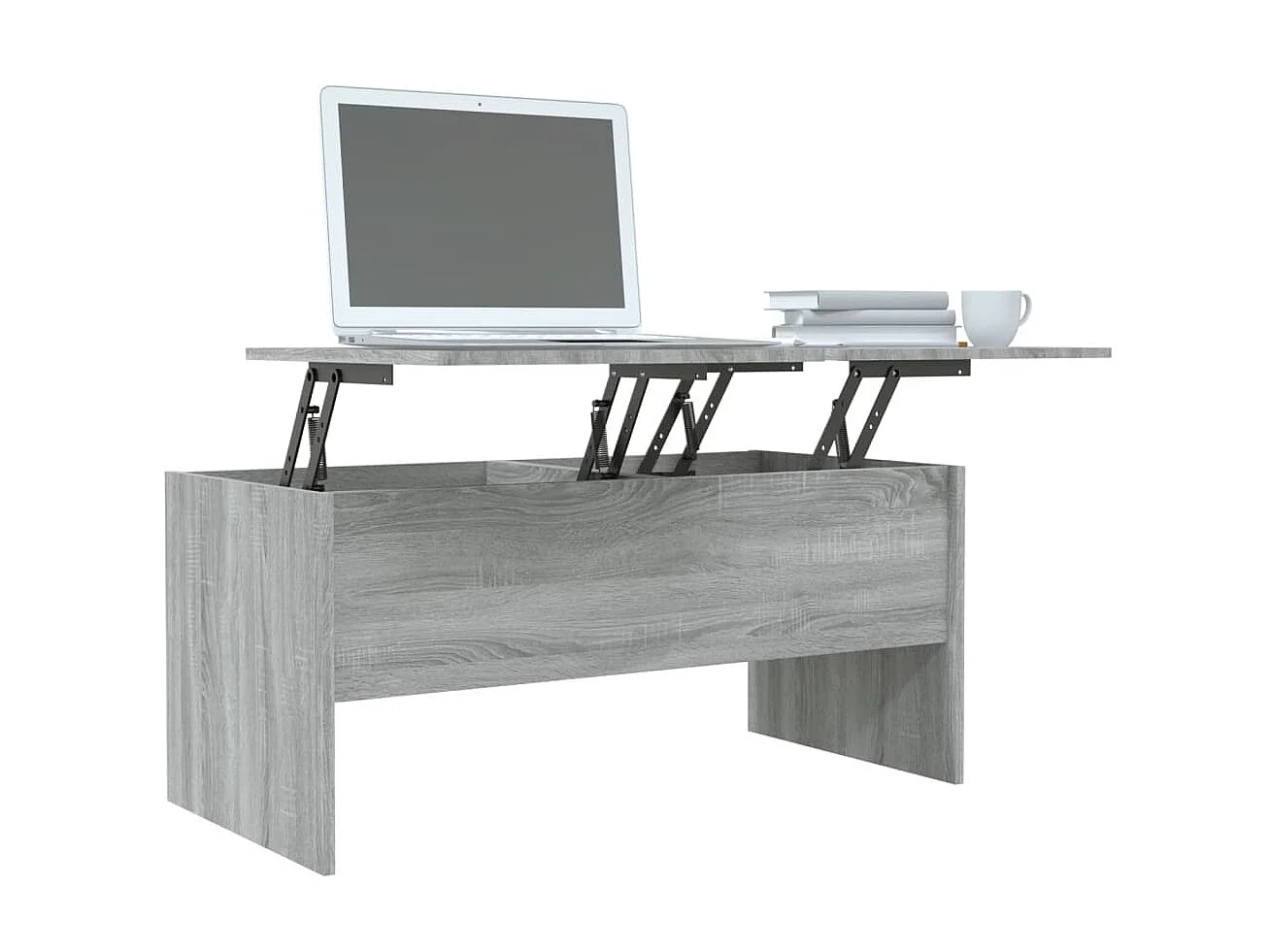 Table basse Sonoma gris 102x50,5x46,5 cm Bois d'ingénierie OFR48593 BonneVie Meuble