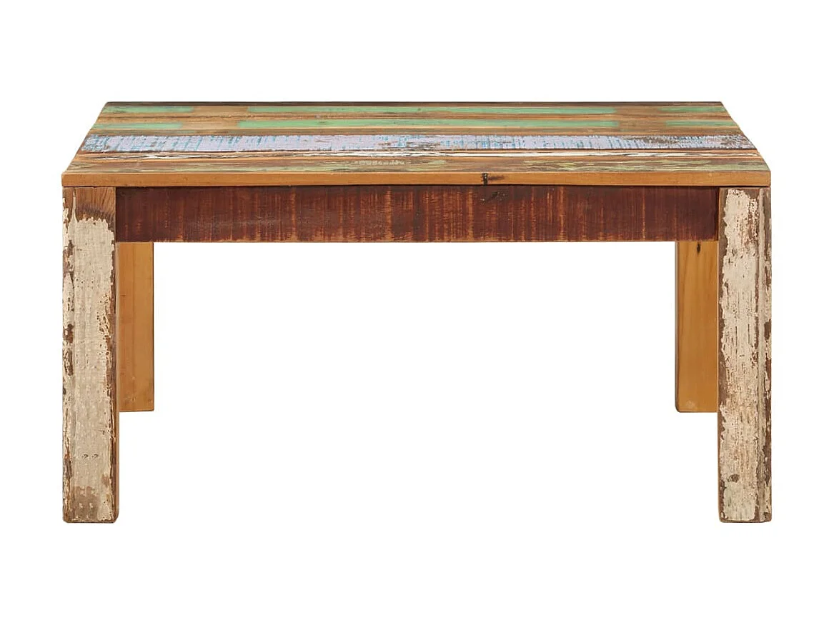 Table basse 80x80x40 cm Bois de récupération massif OFR77669 BonneVie Meuble