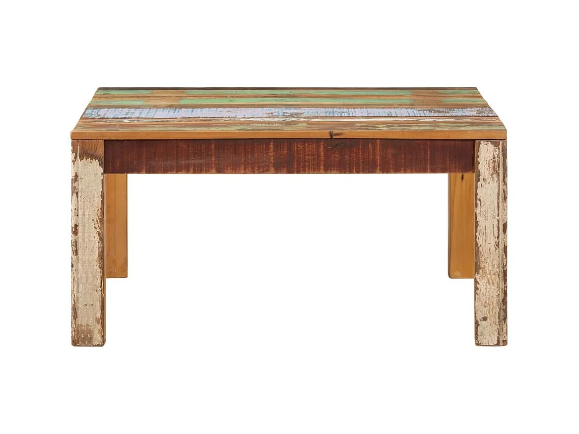 Table basse 80x80x40 cm Bois de récupération massif OFR77669 BonneVie Meuble