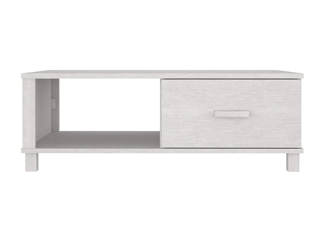 Mesa de centro HAMAR 100x55x35 cm pinho maciço branco PT126953