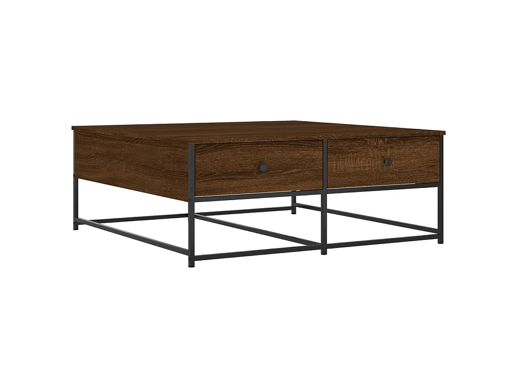 Mesa de centro 100x99x40 cm derivados madeira carvalho castanho PT445801