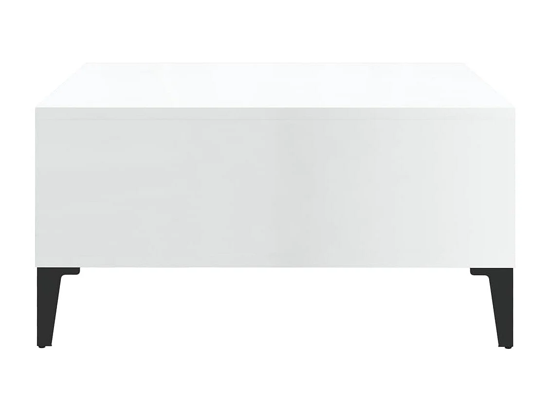 Table basse Blanc brillant 60x60x30 cm Aggloméré OFR15166 BonneVie Meuble