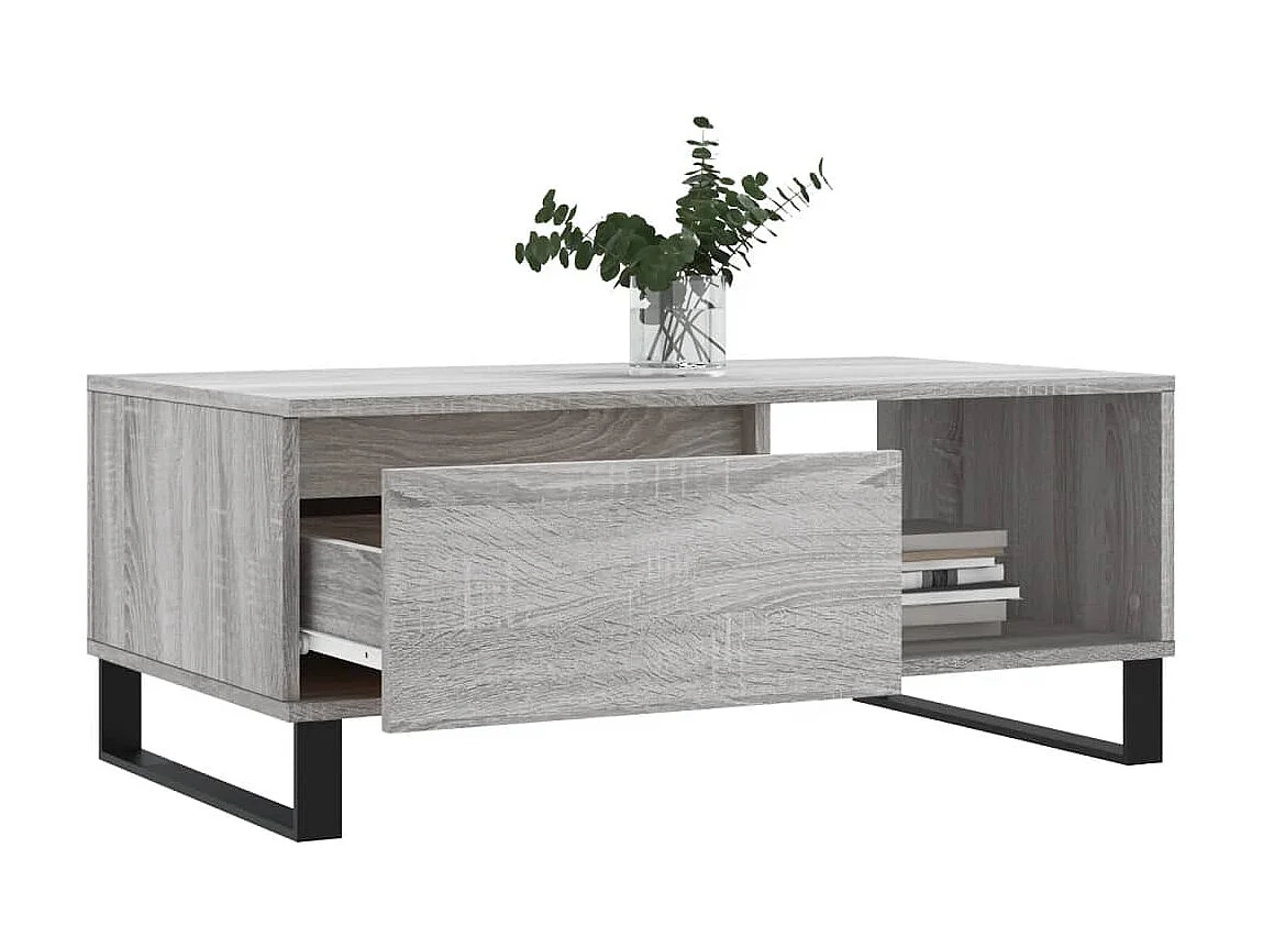 Mesa de centro 90x50x36,5 cm derivados madeira cinzento sonoma PT608887