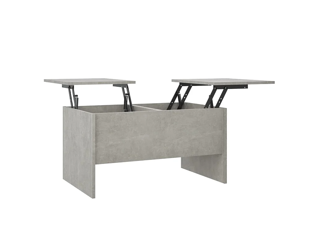 Mesa de centro madera contrachapada gris hormigón 80x50x42,5 cm ES25539
