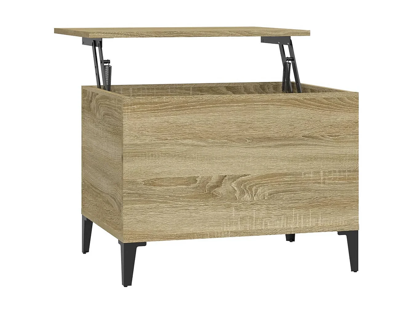 Table basse relevable Chêne sonoma 60x44,5x45 cm Bois d'ingénierie OFR37335 BonneVie Meuble