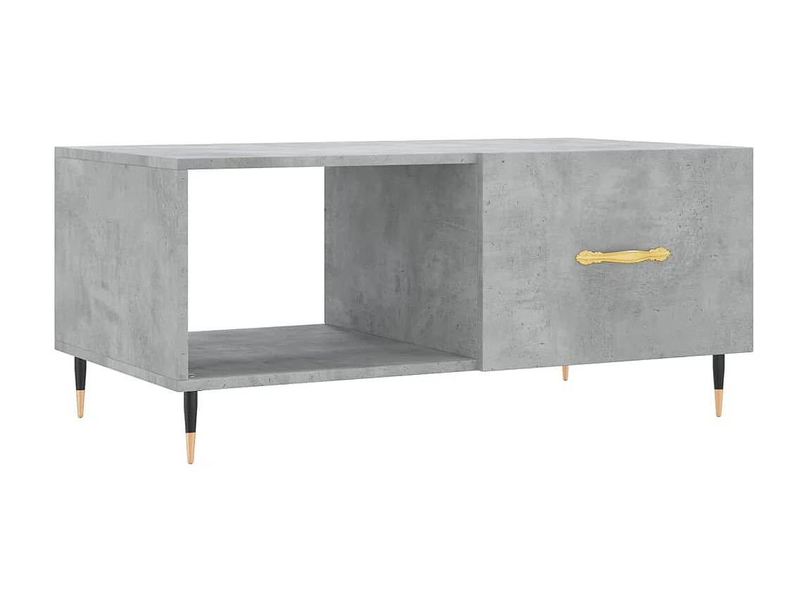 Mesa de centro madera contrachapada gris hormigón 90x50x40 cm ES83441