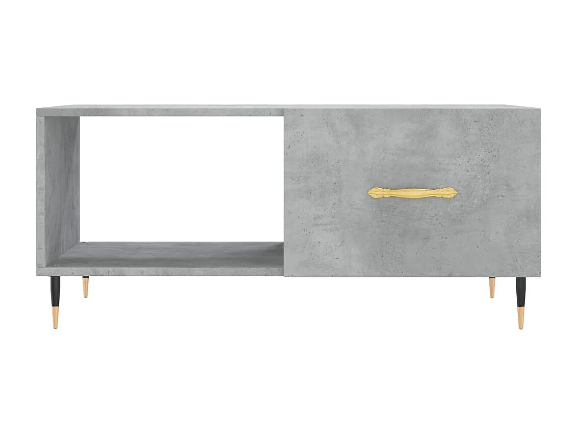Table basse gris béton 90x50x40 cm bois d'ingénierie OFR73764 BonneVie Meuble