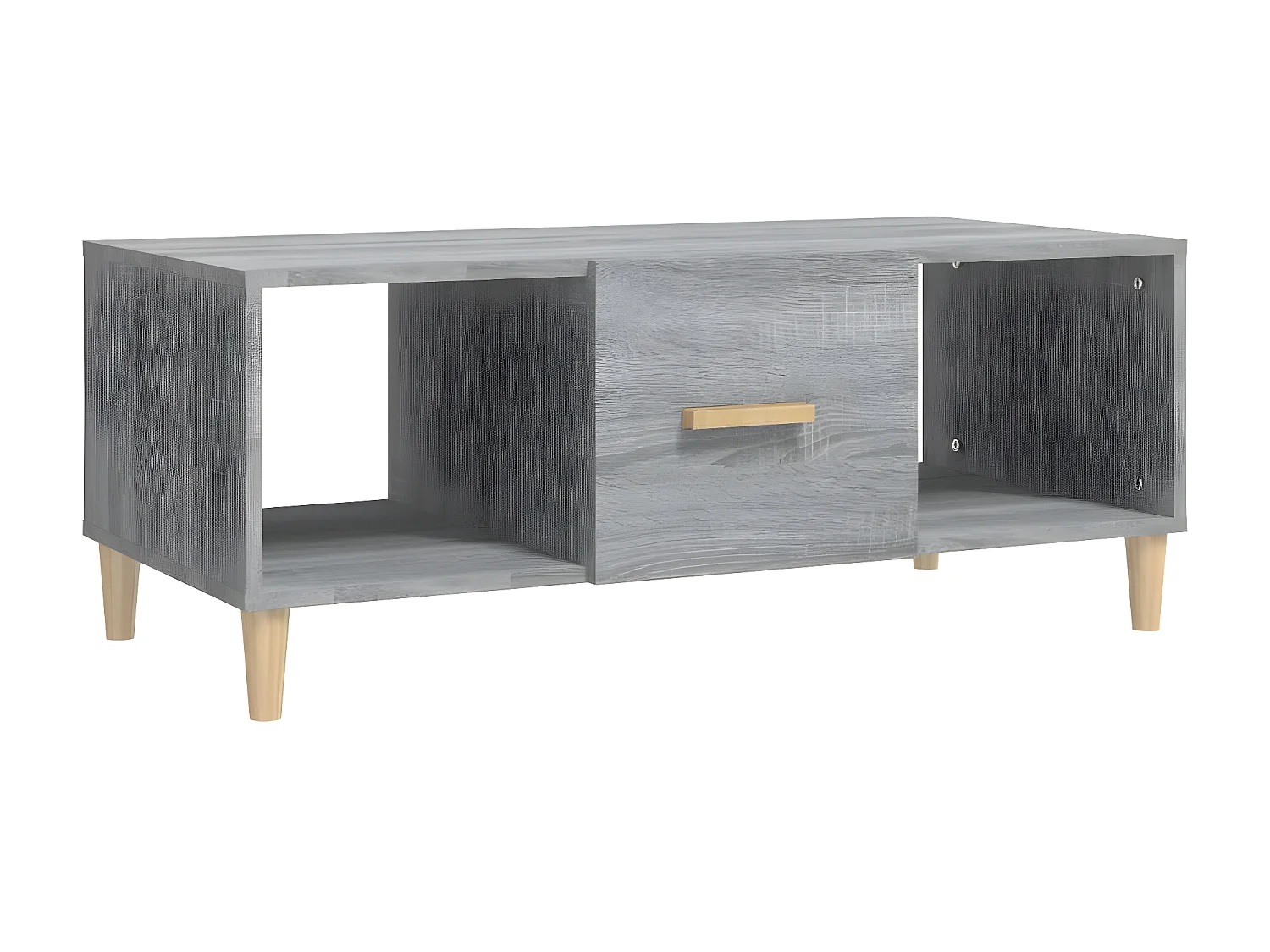 Table basse sonoma gris 102x50x40 cm bois d'ingénierie OFR70490 BonneVie Meuble