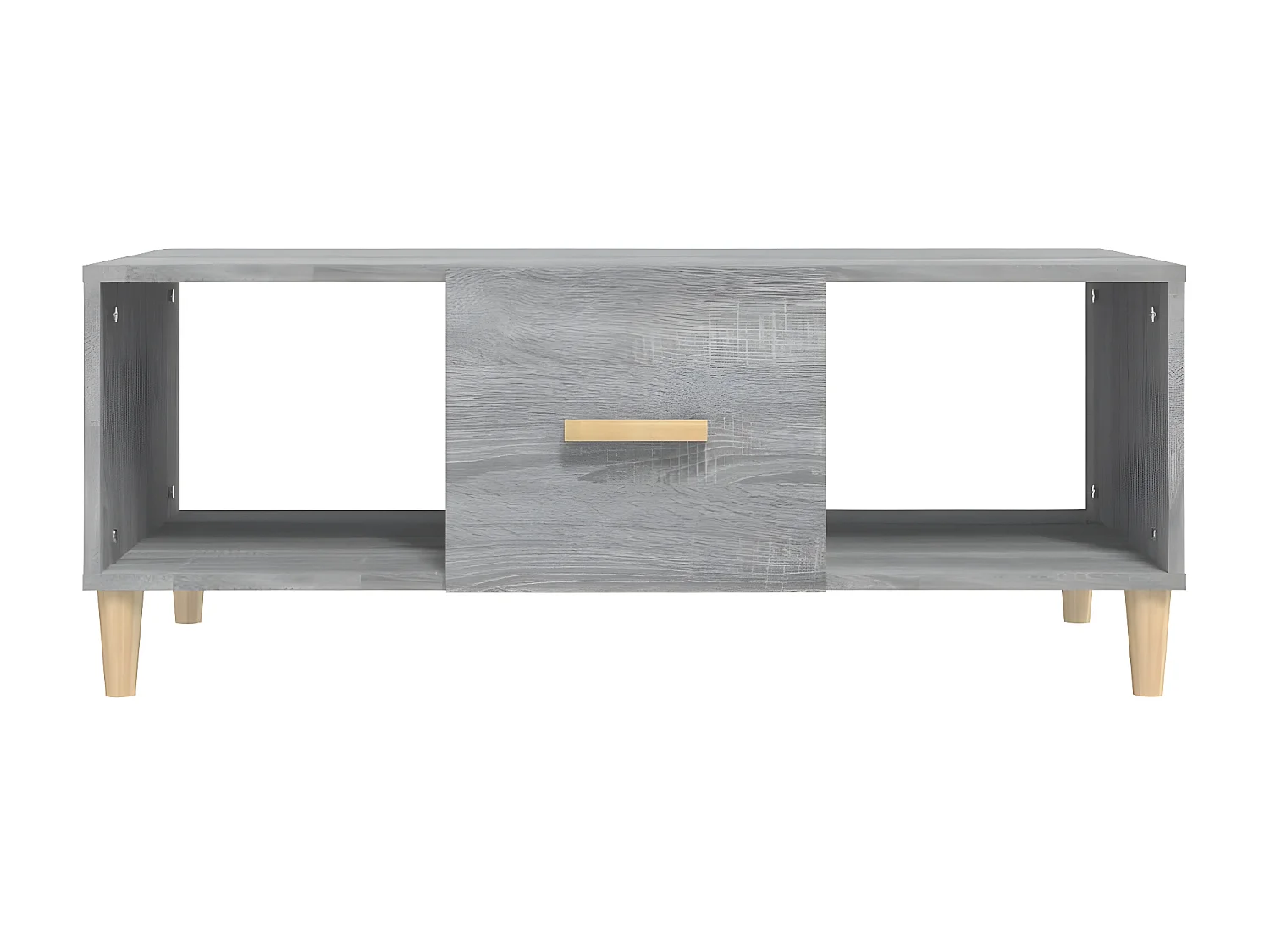 Table basse sonoma gris 102x50x40 cm bois d'ingénierie OFR70490 BonneVie Meuble