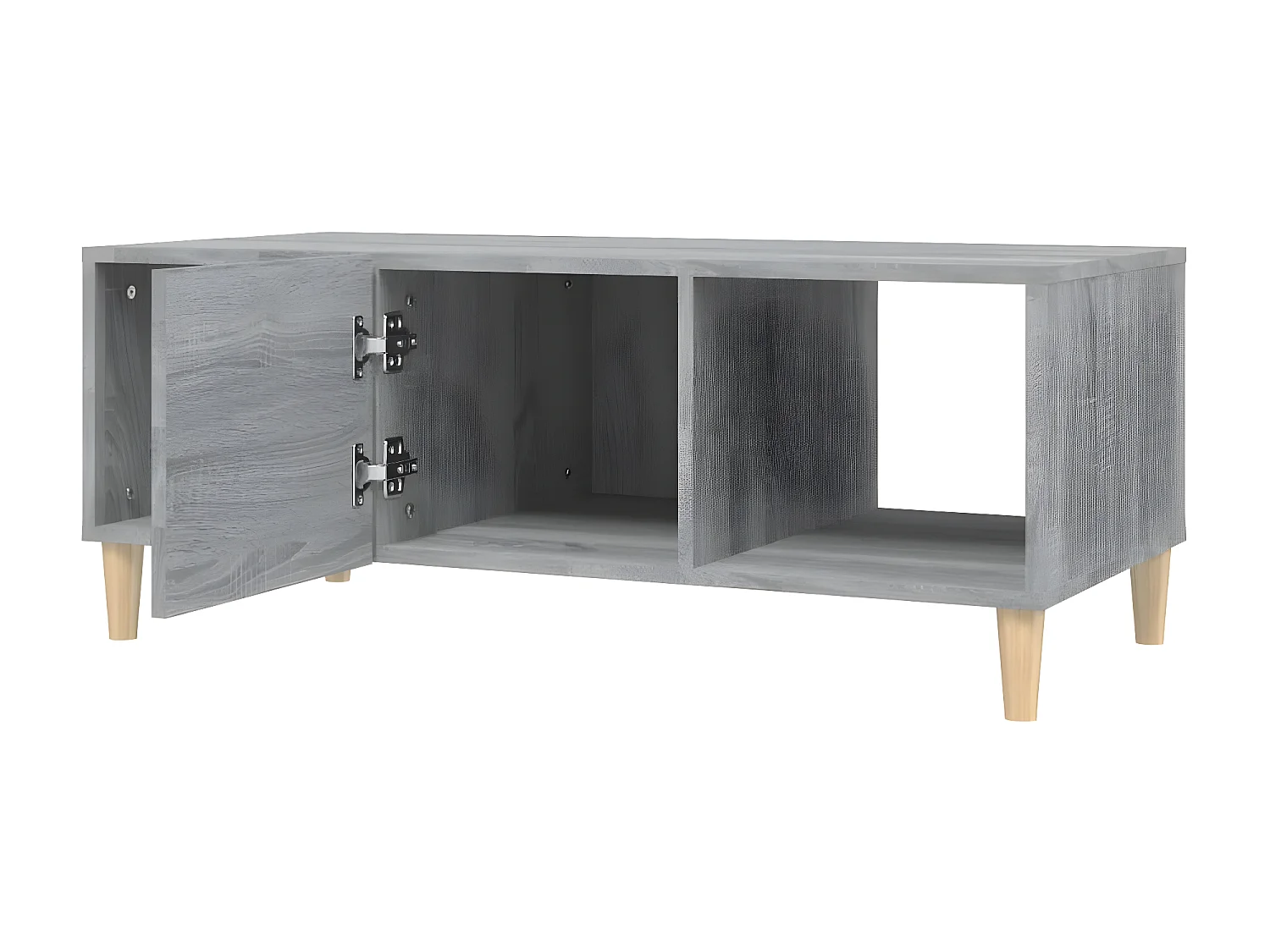 Table basse sonoma gris 102x50x40 cm bois d'ingénierie OFR70490 BonneVie Meuble