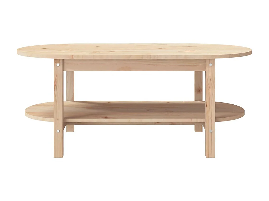 Mesa de centro de madera maciza de pino 110x55x45 cm ES58294