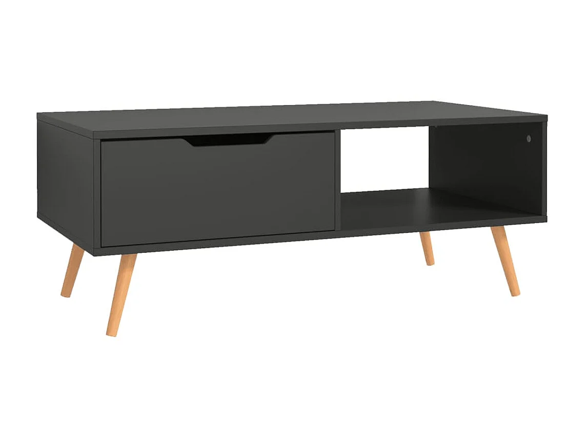 Table basse Gris 100x49,5x43 cm Aggloméré OFR37812 BonneVie Meuble