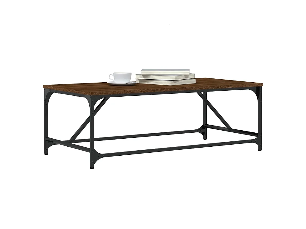 Table basse Chêne marron 100x50x35 cm Bois d'ingénierie OFR83508 BonneVie Meuble