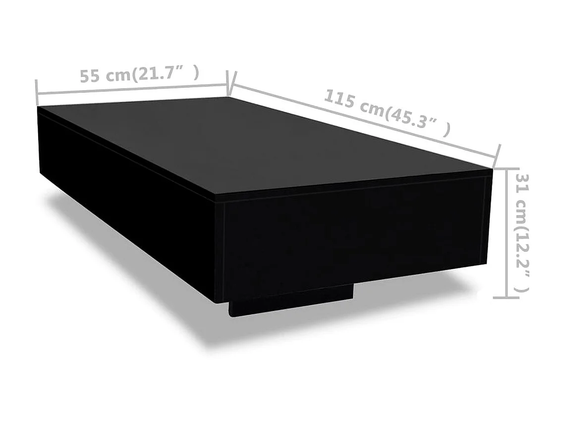 Mesa de centro em preto brilhante PT655859