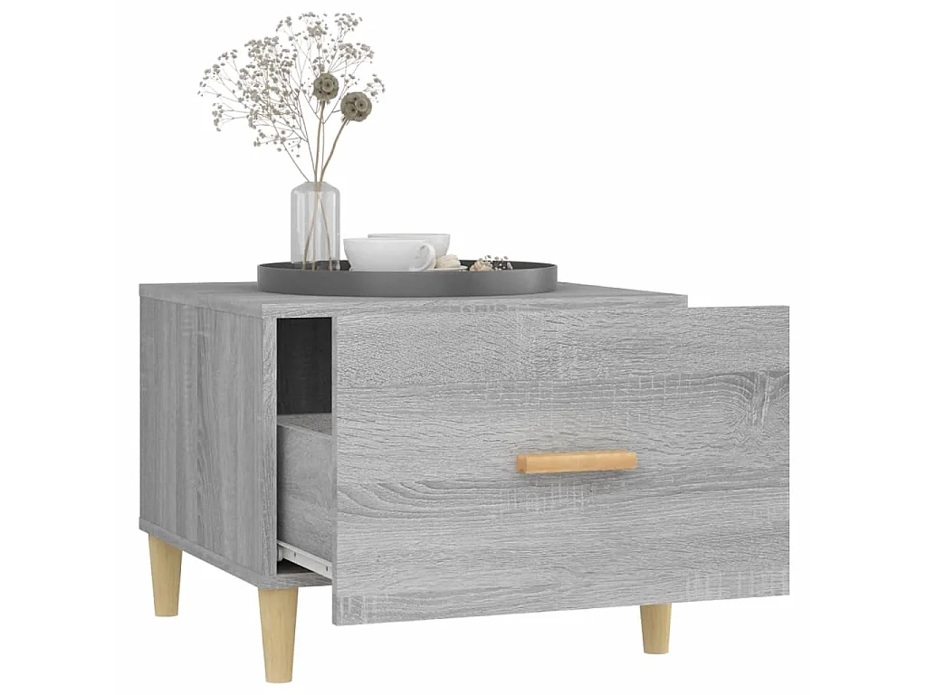 Mesas de centro 2 pcs 50x50x40 cm madeira proc. sonoma cinza PT334962