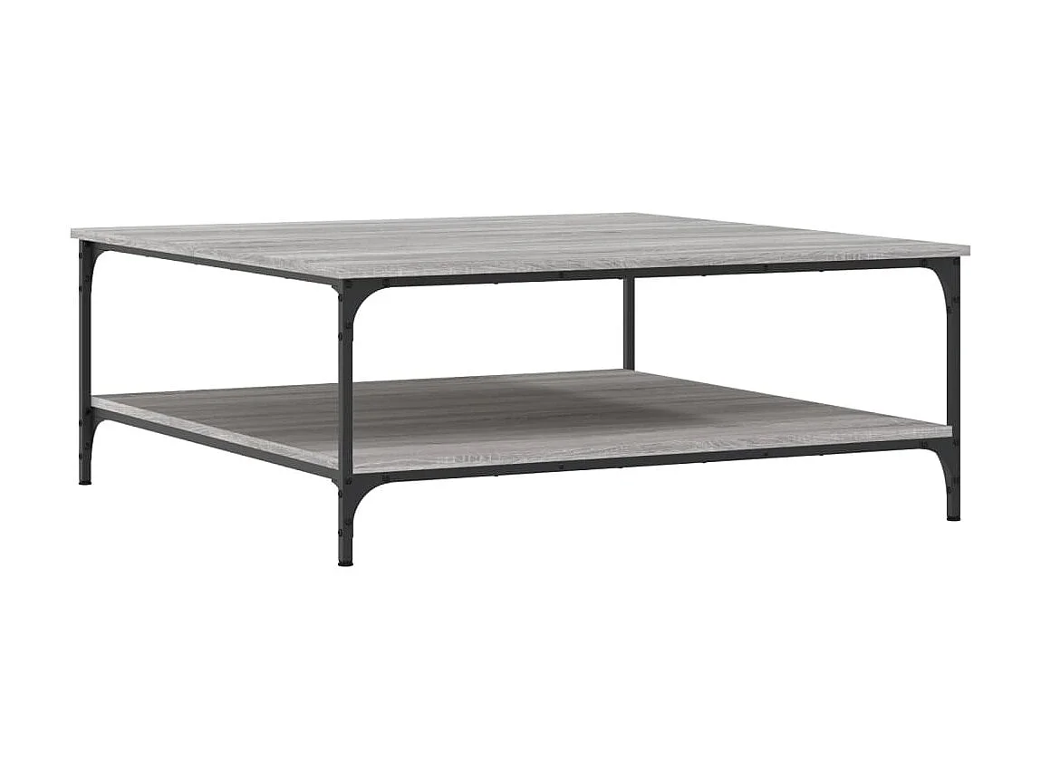 Table basse sonoma gris 100x100x40 cm bois d'ingénierie OFR29550 BonneVie Meuble