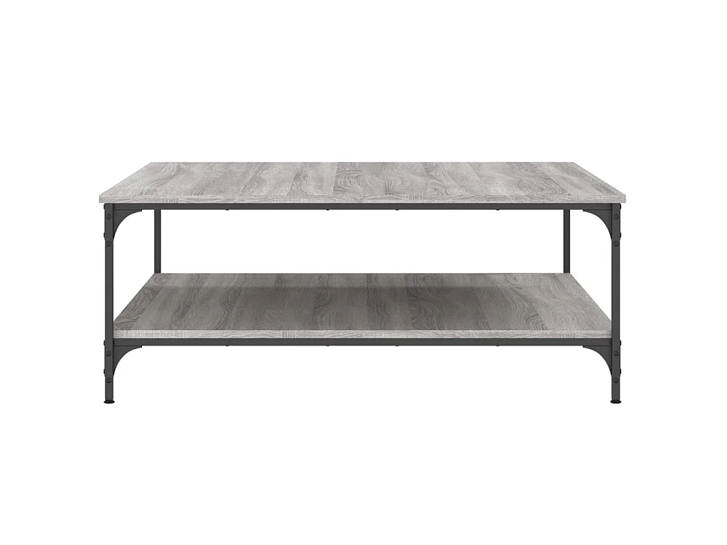 Table basse sonoma gris 100x100x40 cm bois d'ingénierie OFR29550 BonneVie Meuble