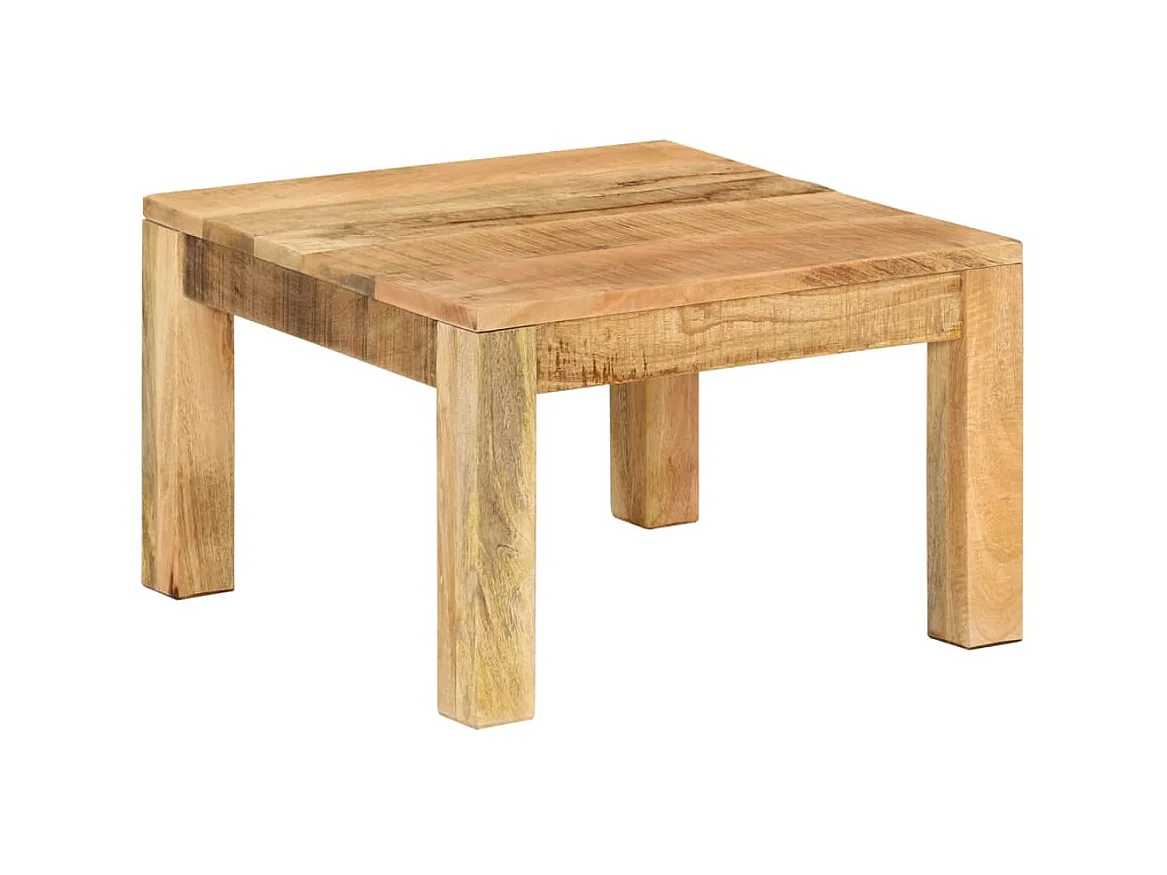 Table basse 55x55x35 cm Bois de manguier massif OFR48966 BonneVie Meuble