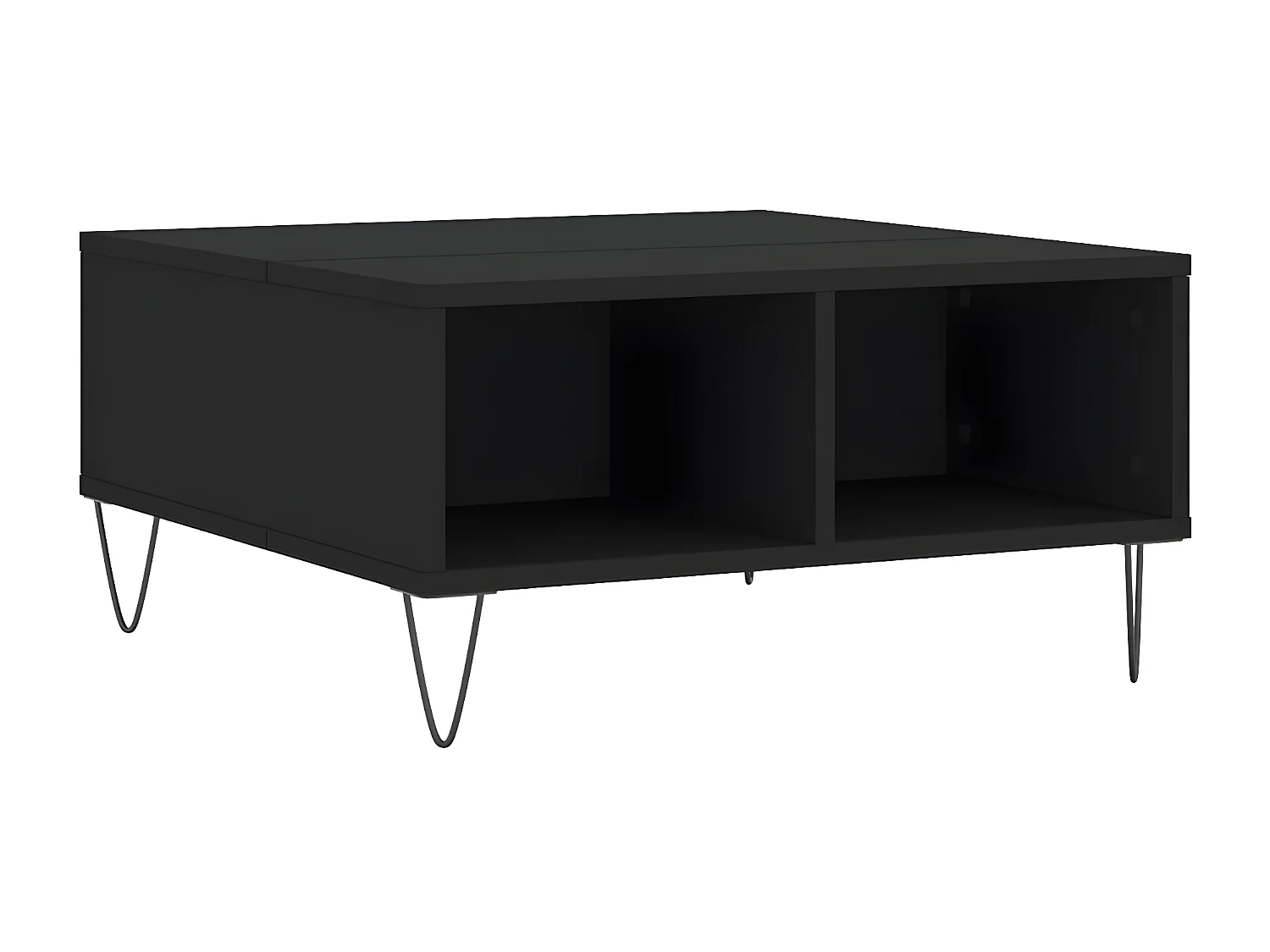 Mesa de centro 60x60x30 cm derivados de madeira preto PT743499