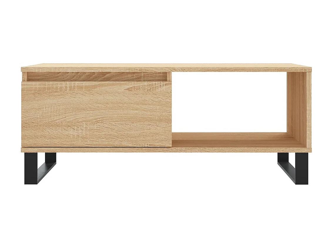 Table basse Chêne sonoma 90x50x36,5 cm Bois d'ingénierie OFR17733 BonneVie Meuble