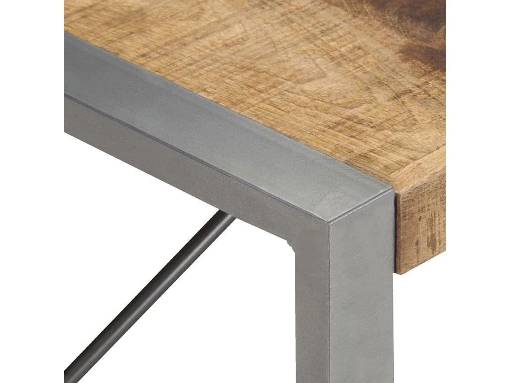 Mesa de centro madera de mango rugosa 140x70x40 cm ES17336