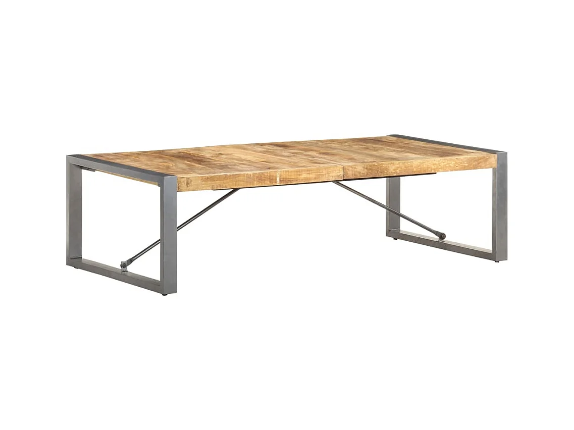 Table basse 140x70x40 cm Bois de manguier brut OFR28002 BonneVie Meuble