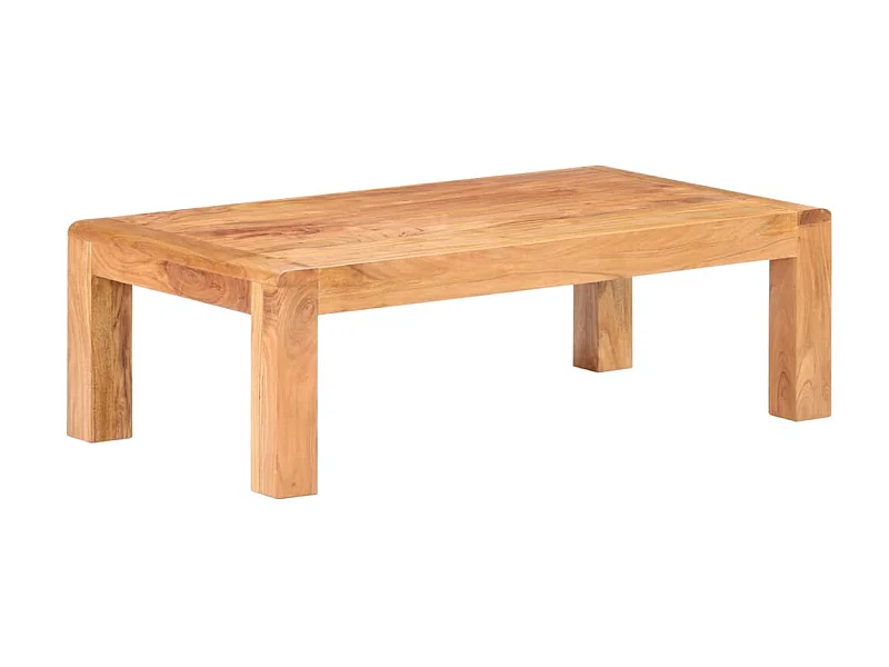 Mesa de centro 110x60x35cm acácia maciça c/ acabamento a mel PT839137