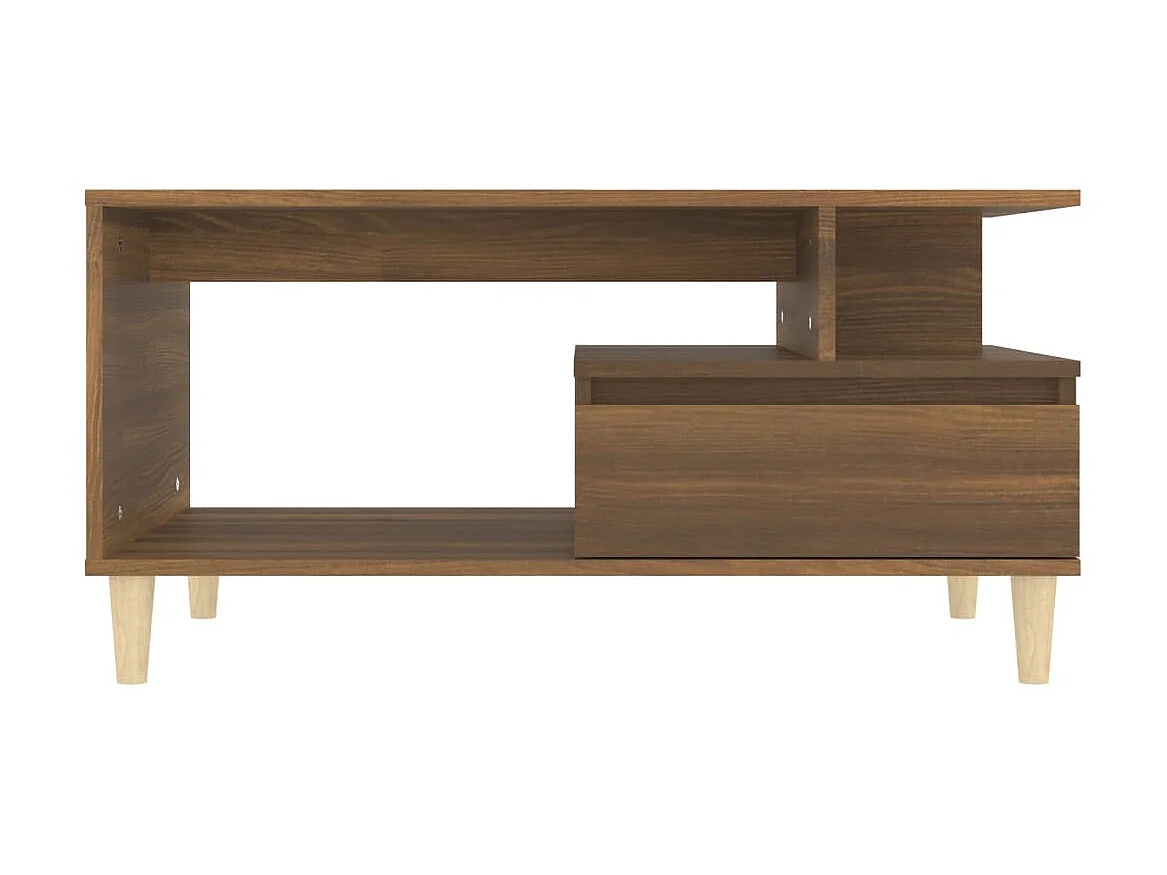 Table basse Chêne marron 90x49x45 cm Bois d'ingénierie OFR35585 BonneVie Meuble