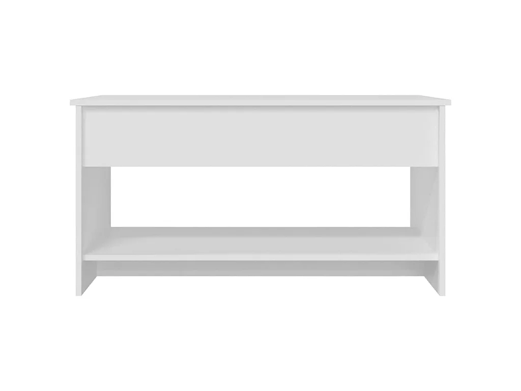 Table basse Blanc 102x50x52,5 cm Bois d'ingénierie OFR49673 BonneVie Meuble