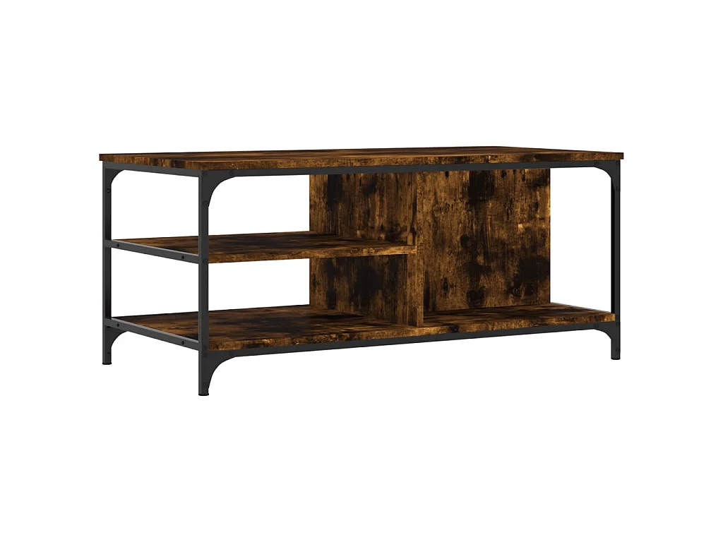 Table basse Chêne fumé 100x50x45 cm Bois d'ingénierie OFR16351 BonneVie Meuble