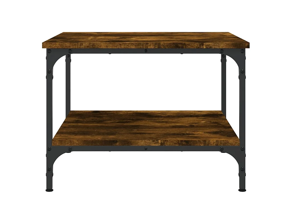 Table basse chêne fumé 55x55x40 cm bois d'ingénierie OFR48670 BonneVie Meuble